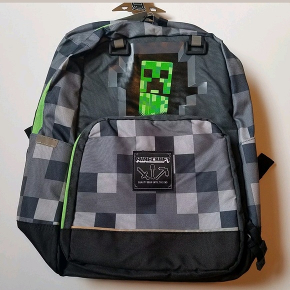 grey minecraft backpack